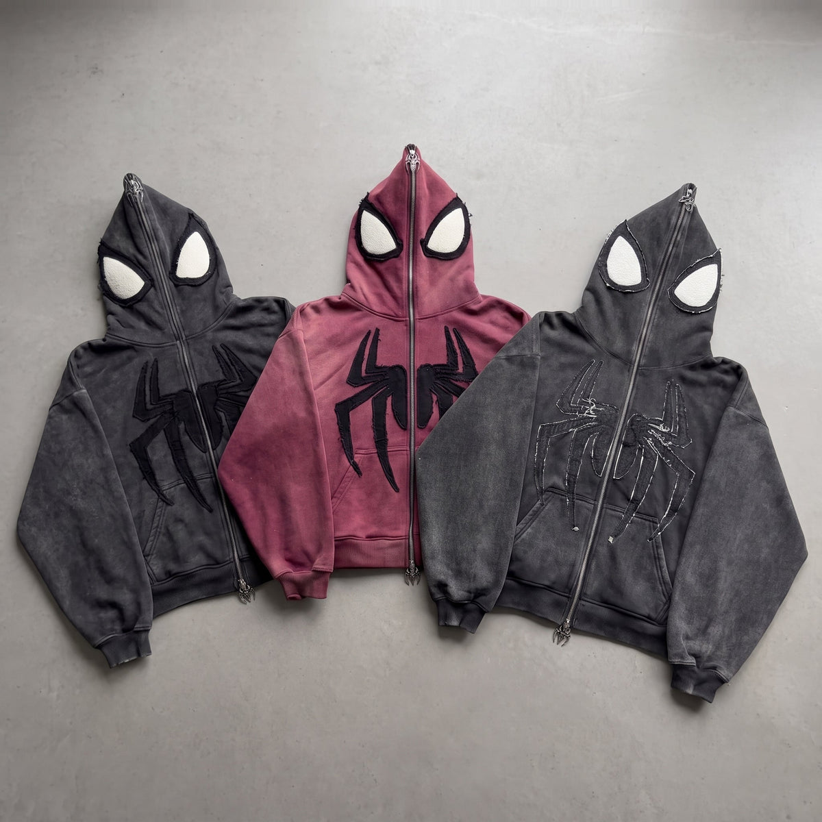 Unisex Spider Casual Full-Zip Hoodie Sweatshirt