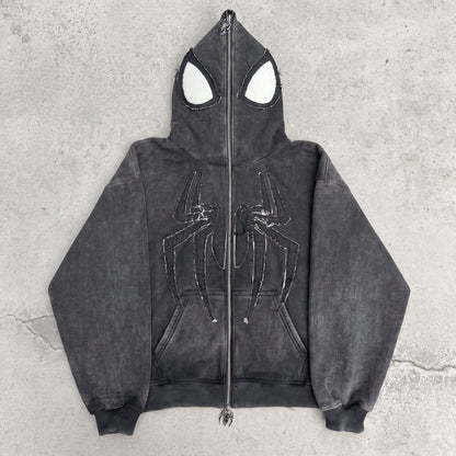 Unisex Spider Casual Full-Zip Hoodie Sweatshirt