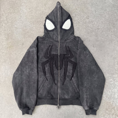 Unisex Spider Casual Full-Zip Hoodie Sweatshirt