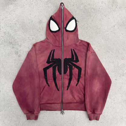 Unisex Spider Casual Full-Zip Hoodie Sweatshirt